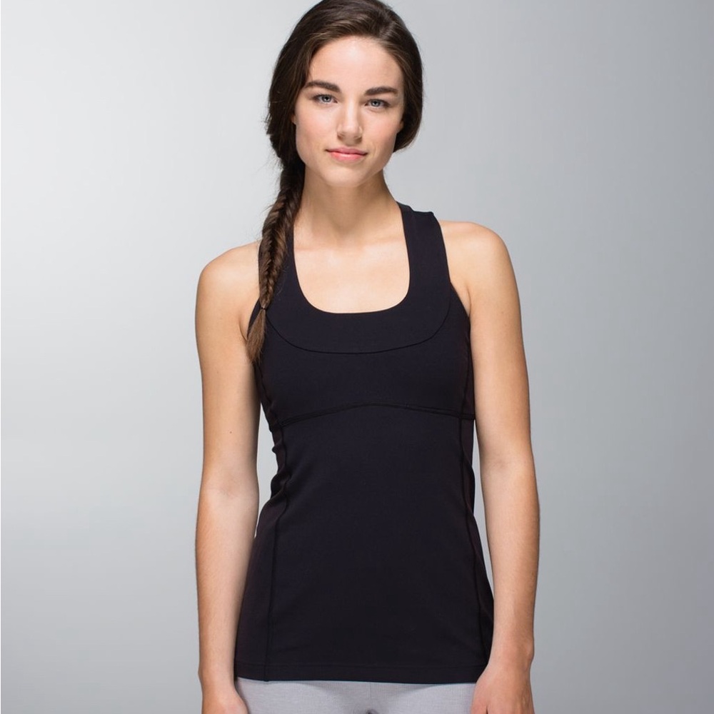 Lululemon black tank top size small 6
